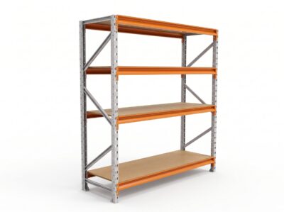 Mini Porta Paletes Inicial 200x180x80 4 Niveis 300kg Prateleiras MDF CRU